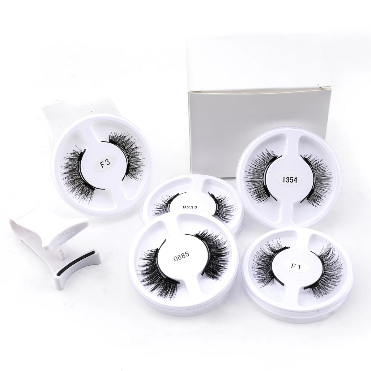 Magnetic Eyelashes 5 Pairs Reusable False Eyelashes and Magnetic Tweezers Set Natural 3D Mink Lashes Makeup Wholesale Faux Cils