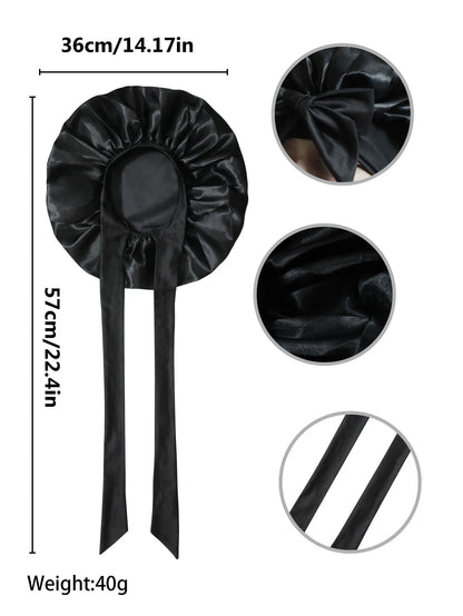 Satin Bonnet Silk Bonnet Adjustable Bonne For Sleeping Hair Bonnet With Tie Band Bonnets For Women Men