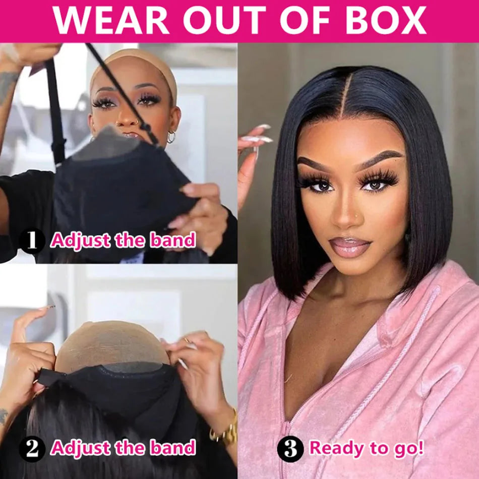 Perruque Glueless Wigs Brazilian Bone Straight 100% Raw Human Hair Wigs PrePlucked 13x4 HD Transparent Cheap Wig Ready To Wear