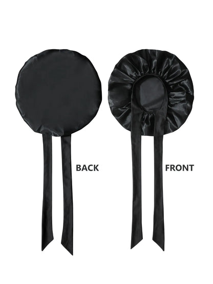 Satin Bonnet Silk Bonnet Adjustable Bonne For Sleeping Hair Bonnet With Tie Band Bonnets For Women Men