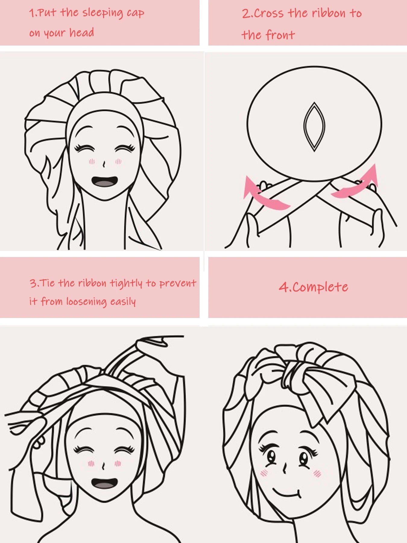 Satin Bonnet Silk Bonnet Adjustable Bonne For Sleeping Hair Bonnet With Tie Band Bonnets For Women Men