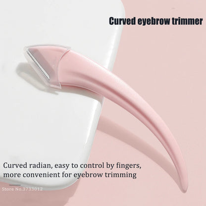 Curved Eyebrow Trimmer Eyebrow Scissors With Comb Stainless Steel Eyebrow Razor Hair Scissors Brow Trimmer Set Make Up Tool