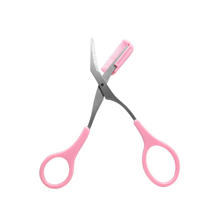 Curved Eyebrow Trimmer Eyebrow Scissors With Comb Stainless Steel Eyebrow Razor Hair Scissors Brow Trimmer Set Make Up Tool