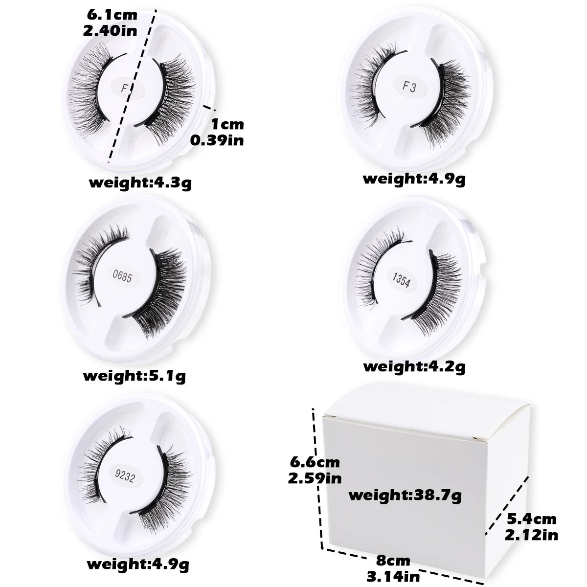 Magnetic Eyelashes 5 Pairs Reusable False Eyelashes and Magnetic Tweezers Set Natural 3D Mink Lashes Makeup Wholesale Faux Cils